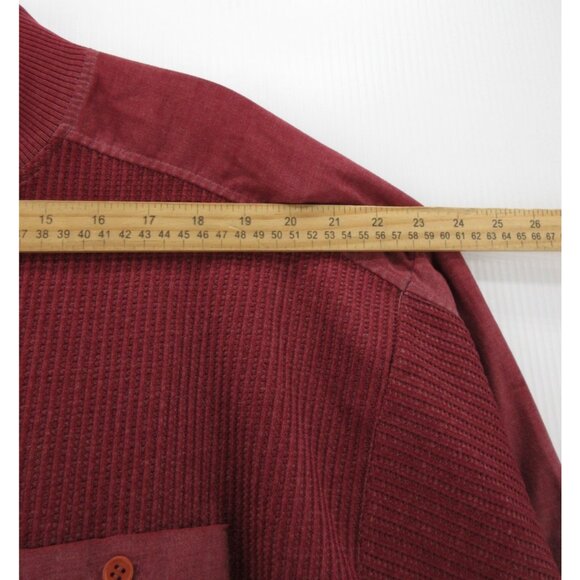 VINTAGE Huk A Poo Sweater Medium Pullover Ribbed Knit 80s Retro Pocket - Picture 6 of 10